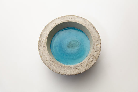 AZURE SKY shallow - Concrete Bowl No.200